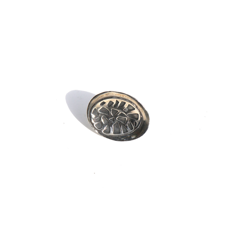 Oxidised Silver Panel Ring