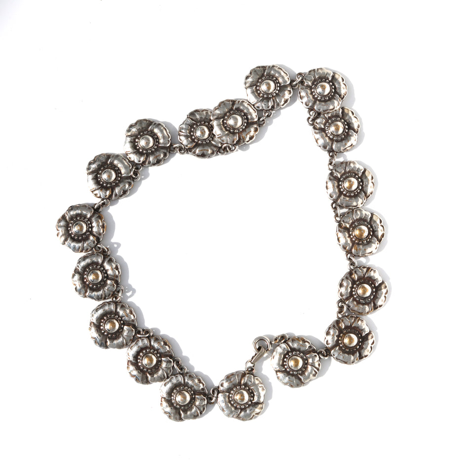 Silver Norseland Floral Necklace