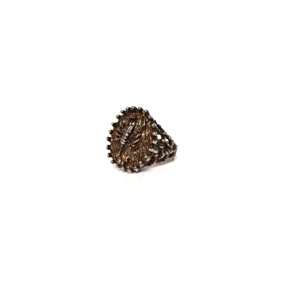 Silver Scorpion Motif Statement Ring